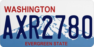 WA license plate AXR2780