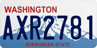WA license plate AXR2781