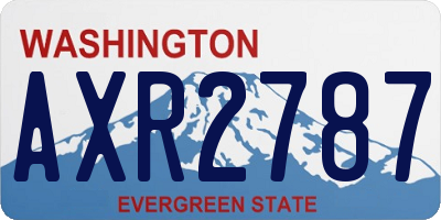 WA license plate AXR2787