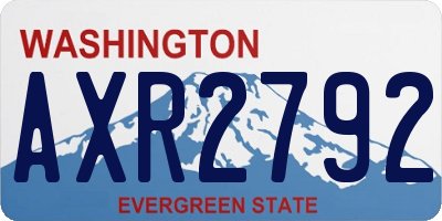 WA license plate AXR2792