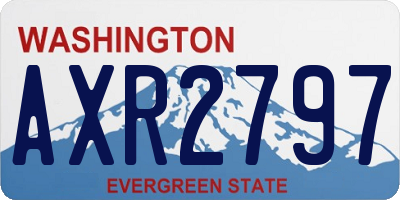WA license plate AXR2797