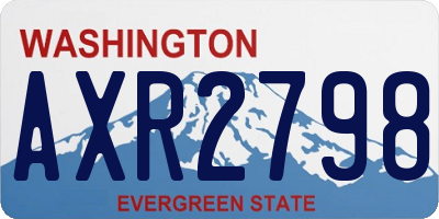 WA license plate AXR2798