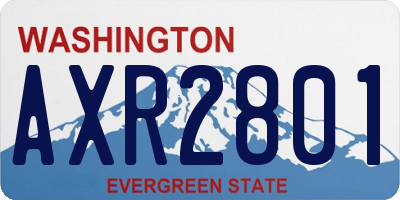 WA license plate AXR2801