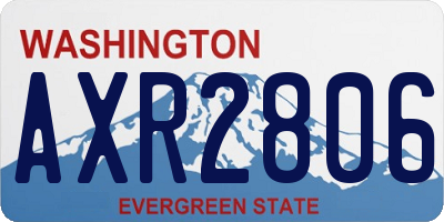 WA license plate AXR2806
