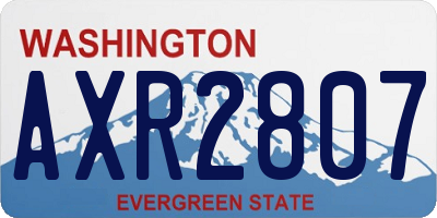 WA license plate AXR2807