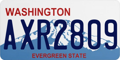 WA license plate AXR2809