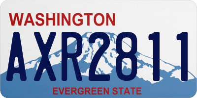 WA license plate AXR2811