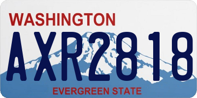 WA license plate AXR2818