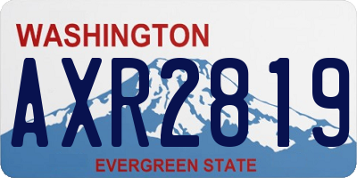 WA license plate AXR2819