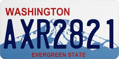 WA license plate AXR2821