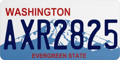 WA license plate AXR2825