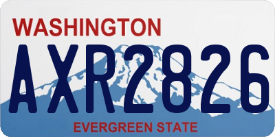 WA license plate AXR2826