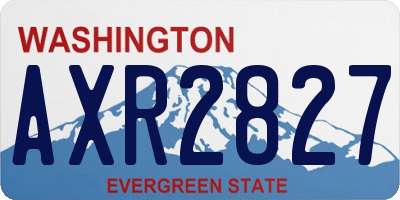 WA license plate AXR2827