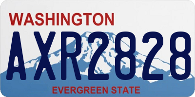 WA license plate AXR2828