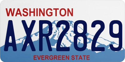 WA license plate AXR2829