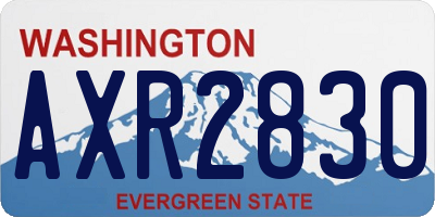 WA license plate AXR2830