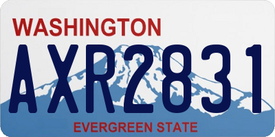 WA license plate AXR2831