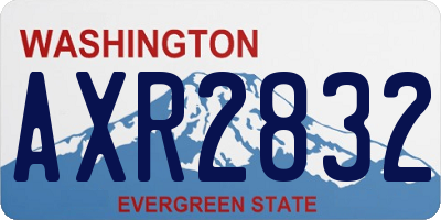 WA license plate AXR2832