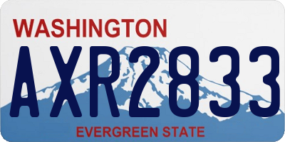 WA license plate AXR2833