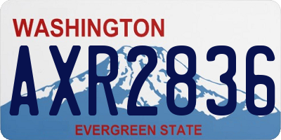 WA license plate AXR2836