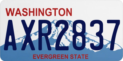 WA license plate AXR2837