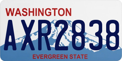 WA license plate AXR2838