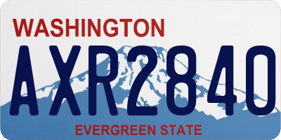 WA license plate AXR2840