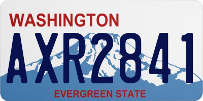 WA license plate AXR2841