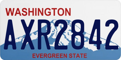WA license plate AXR2842