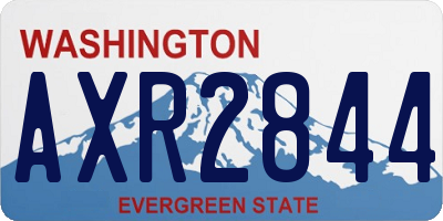 WA license plate AXR2844