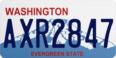 WA license plate AXR2847