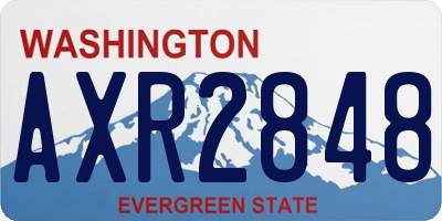 WA license plate AXR2848