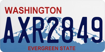 WA license plate AXR2849