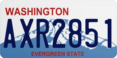 WA license plate AXR2851