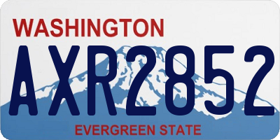 WA license plate AXR2852