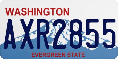 WA license plate AXR2855