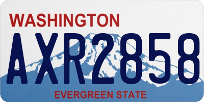 WA license plate AXR2858