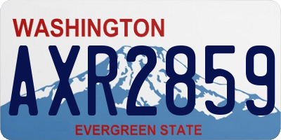 WA license plate AXR2859
