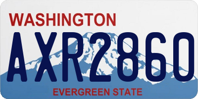 WA license plate AXR2860