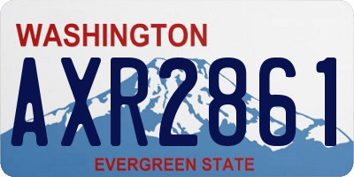 WA license plate AXR2861