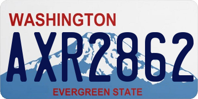 WA license plate AXR2862