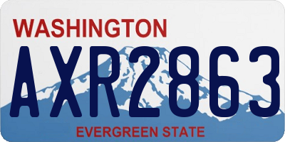 WA license plate AXR2863