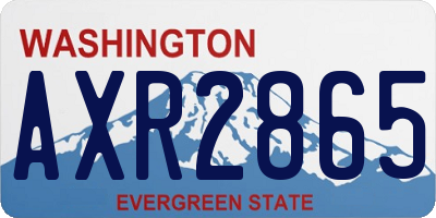 WA license plate AXR2865