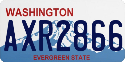 WA license plate AXR2866