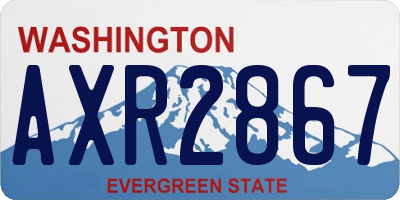 WA license plate AXR2867