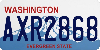 WA license plate AXR2868
