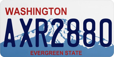 WA license plate AXR2880