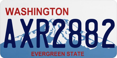 WA license plate AXR2882
