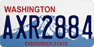 WA license plate AXR2884