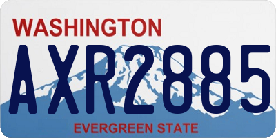 WA license plate AXR2885
